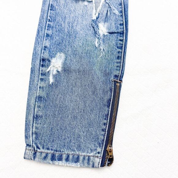 One by One Teaspon Thrashed Free Birds Low Waist Denim Jeans Size 25 - Picture 4 of 11